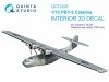 Quinta Studio QD72225 PBY-5 Catalina 3D-Printed & coloured Interior on decal paper (Academy) 1/72